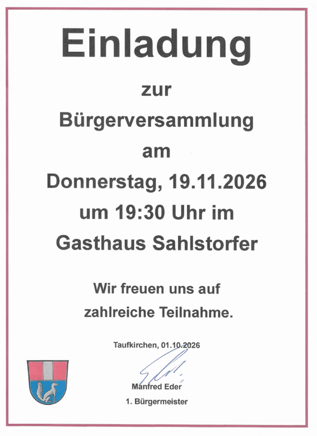 Bürgerversammlung 2026